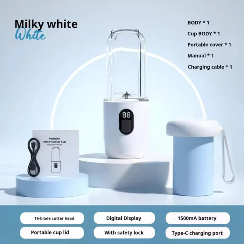 USB Rechargeable Portable Blender Cordless Mini Juicer Mixer for Smoothies Protein Shakes Travel Sports Bottle Juicer Cup