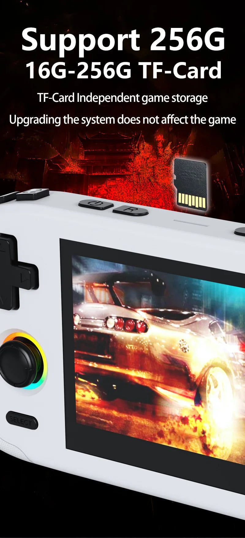 Rk35h Handheld Game Console Game Console Open-Source Portable Psp-Like High-Definition Display Supports Online Two-Player Combat