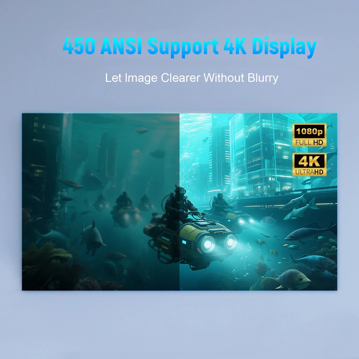 Projector TP300 NTV Android 4K & 1080P Support Auto-Focus WiFi 6 & BT5.2 Portable Outdoor For Home Theater Projector