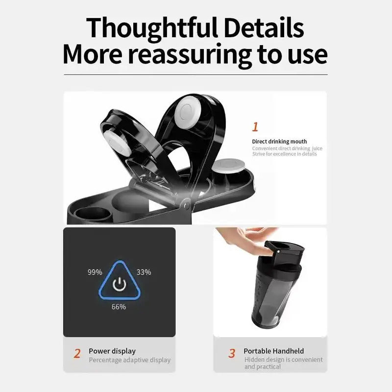 2025 new portable electric wireless juicer USB charging 700ml large-capacity large household juicer Fruit sctional 700ML Blender