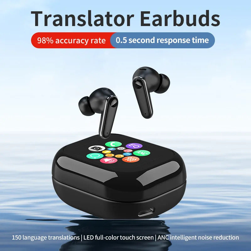 New ai headphones c11 bluetooth translation headphones in-ear charging compartment ows adjustable angle ear-hook sports headphon