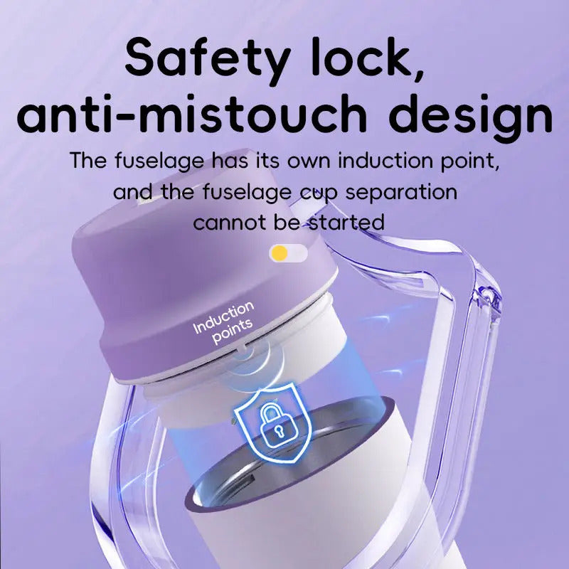 Travel Cover Small Portable Blender for Milkshakes and Smoothies, Personal Juicer, Electric Protein Shaker Cup with Insulati