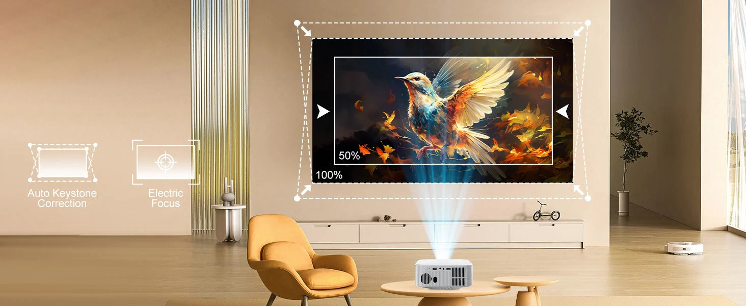 Salange Netflix Officially Licensed Android 13 P92MAX Smart 4K Projector 1080p Native Dual WiFi BT5.2 12000L Elec Focus HD Movie