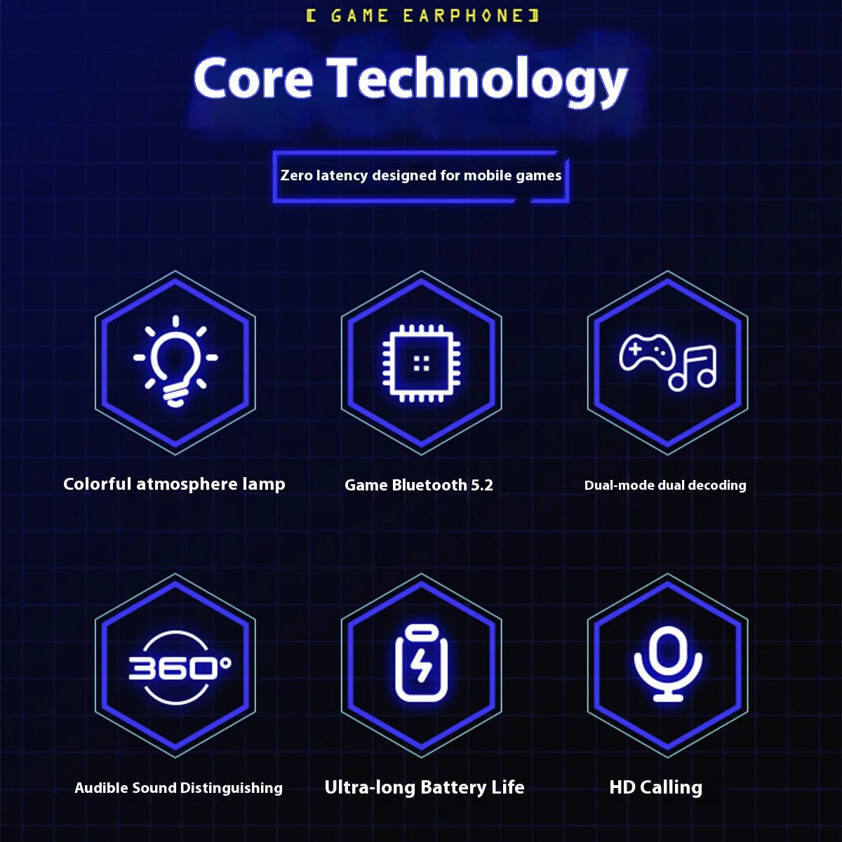 Wireless Fitness In Ear Headphone Wireless Earphones Smart Touch Call Meeting Headphones Bluetooth Earbuds Noise Gaming Earbuds