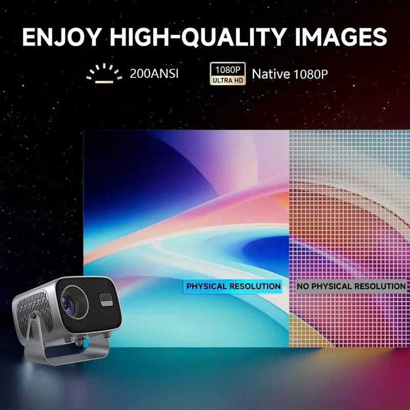 A10 Android 13 Projector Mini Home Cinema H713 BT5.2 1080P Smart 3D Portable Video Projector, HY300PRO Upgrade