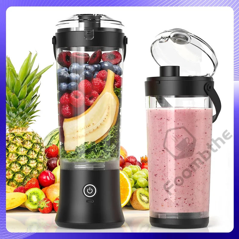 Foombthe Portable Blender Electric Juicer 500ML Fruit Mixers USB Rechargeable Smoothie Mini Blender Multifunction Juice Maker