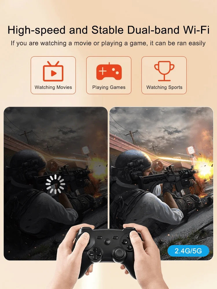 P10-II Portable DLP Android 9.0 Mini Projector Support 3D WIFI 100M RJ45 LAN Bluetooth 4.2 Home Cinema LED Video Projector 4K