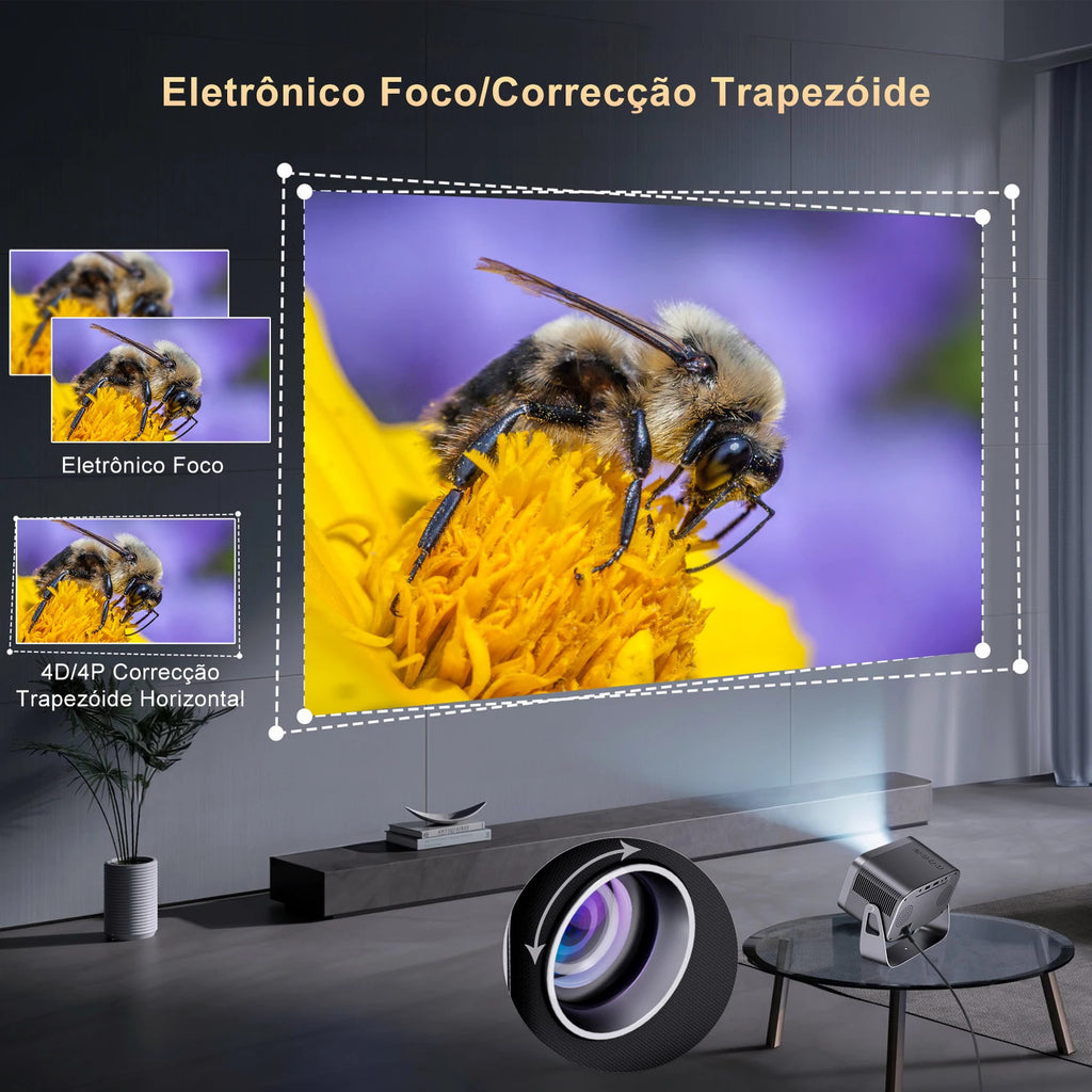 Salange P28B/P28A Mini Projector 8K Full HD LED Wifi Projector 8000 Lumens Android 9 Support 1080P Home Video For Outdoor Movie