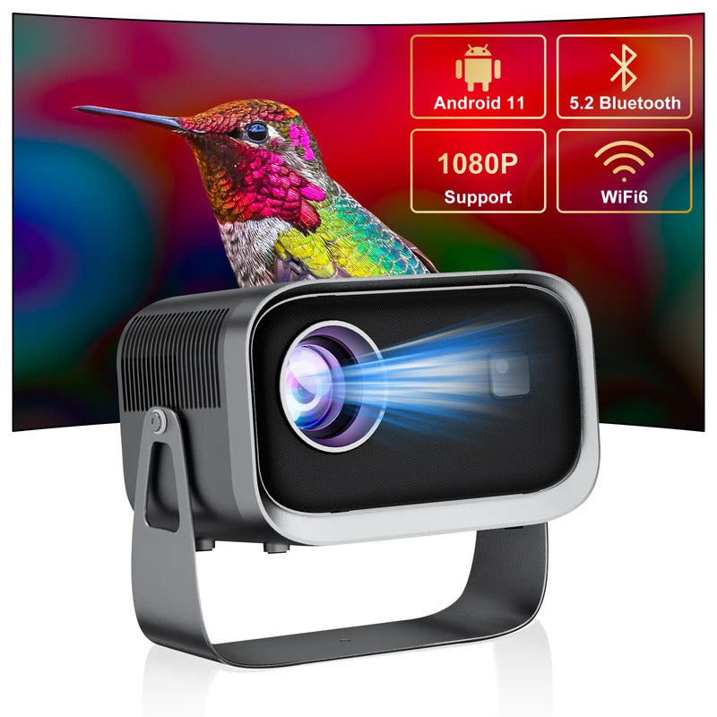 Salange P28B/P28A Mini Projector 8K Full HD LED Wifi Projector 8000 Lumens Android 9 Support 1080P Home Video For Outdoor Movie