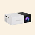 Supports HDMI, USB connection and uses high-definition projector YG300 home theater grade non occupying projector black