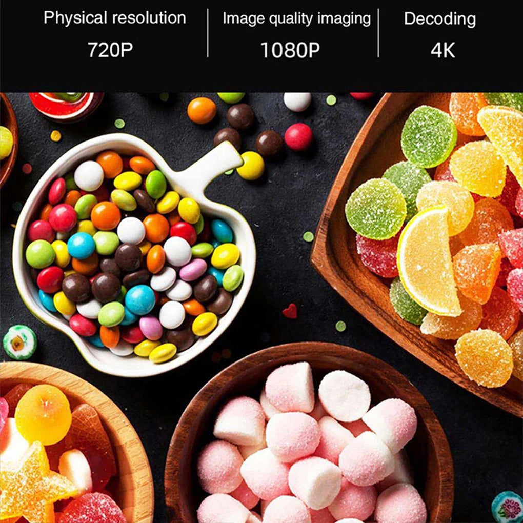 P700 Projector 4K Ultra HD 1080P Android 10 350 ANSI Lumens Wi-Fi 6 BT 5.2 Auto Keystone Suitable for Home & Outdoor Fun