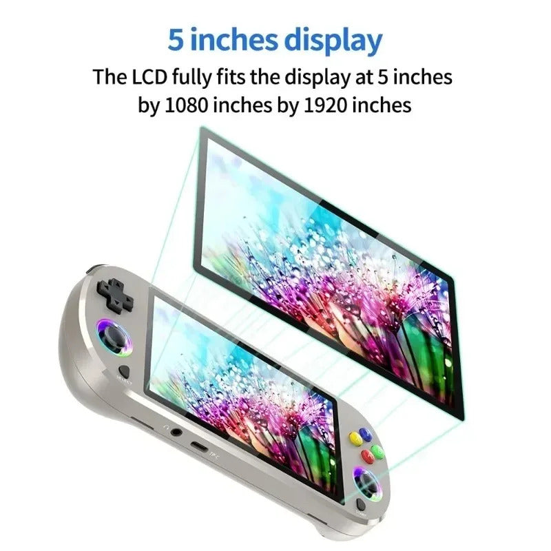 M22pro Retro Handheld Game Console 5.0 Inch HD 1920*1080 IPS Display Screen Support LINUX/Emelec 4.3 for PSP Pocket Video Player