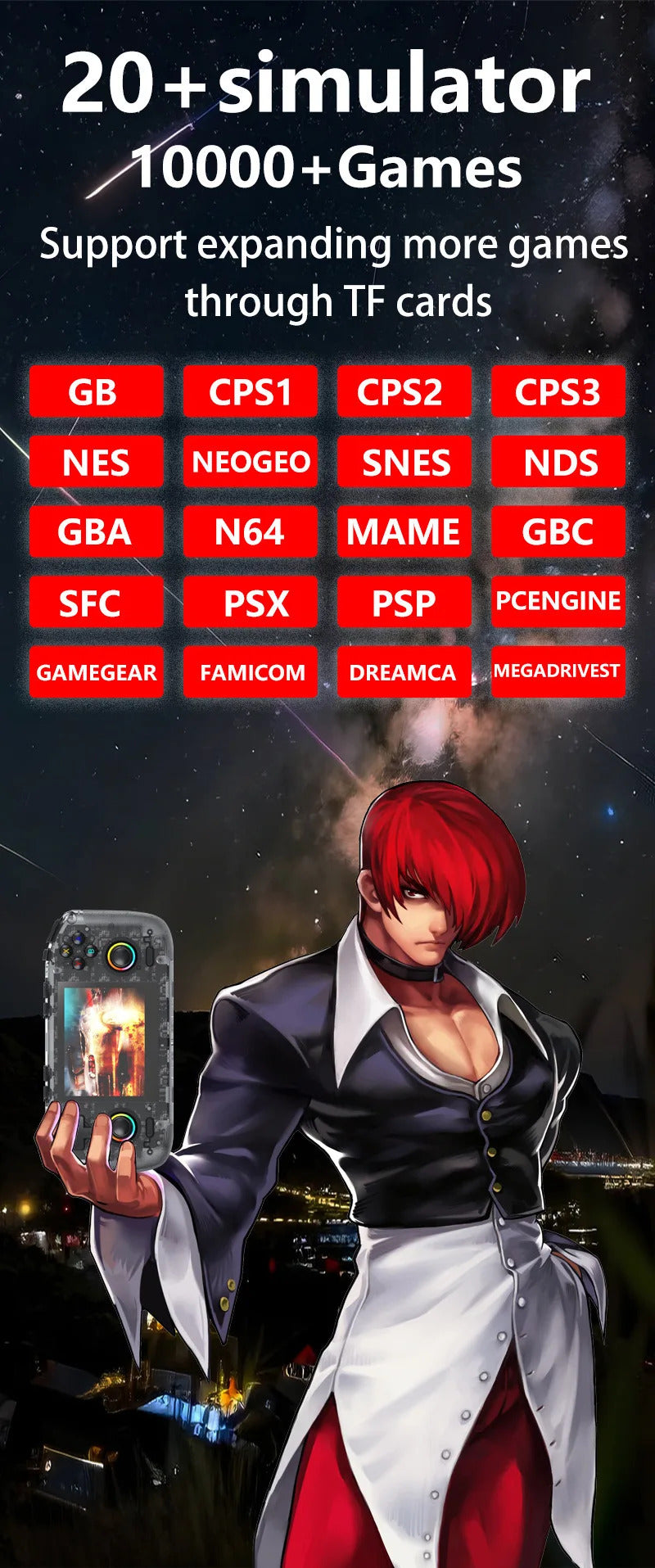 Rk35h Handheld Game Console Game Console Open-Source Portable Psp-Like High-Definition Display Supports Online Two-Player Combat