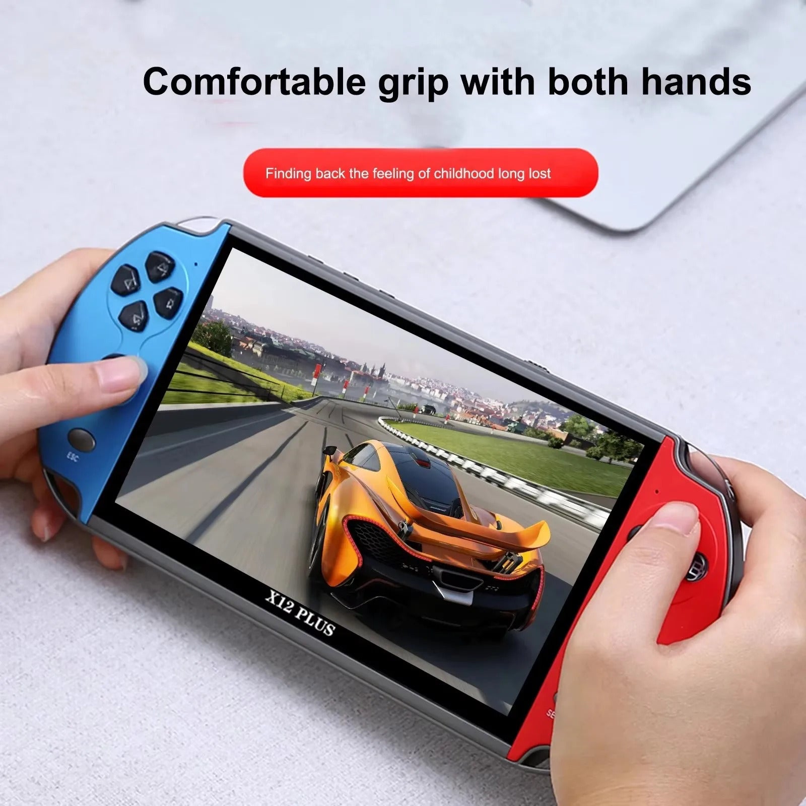 X12 Plus Portable Gaming Console, 7.0-Inch Hd Screen Portable Audio-Video Player Classic Games Over 10,000 Free Built-In Game