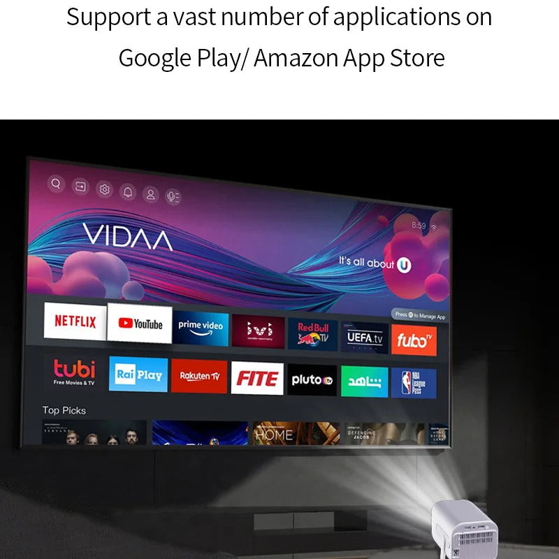 XH269 projector 1080P high definition 4K home theater wall projection portable projector