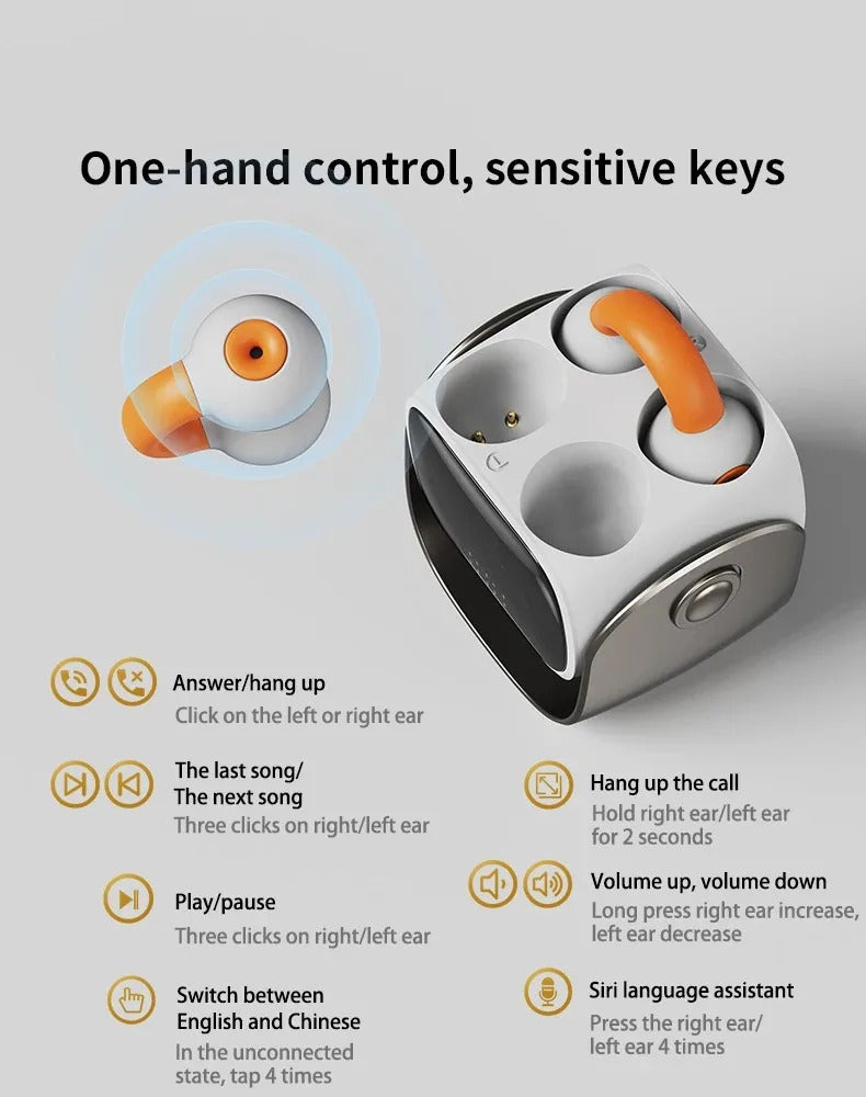 New Portable Mini Earphones Bluetooth 5.3 Earburd Wireless Headphone ENC LED SCREEN HiFi Stereo With Charging Box Gaming