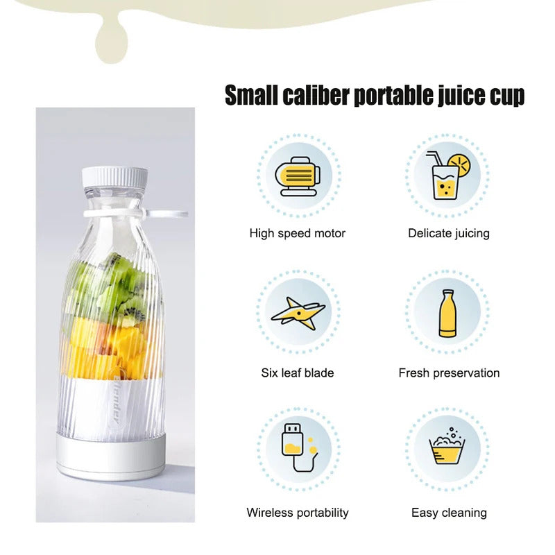 500ml Portable Wireless Blender Rechargeable Electric Fruit Juicer Machine Personal Blender for Juices Shakes Smoothies