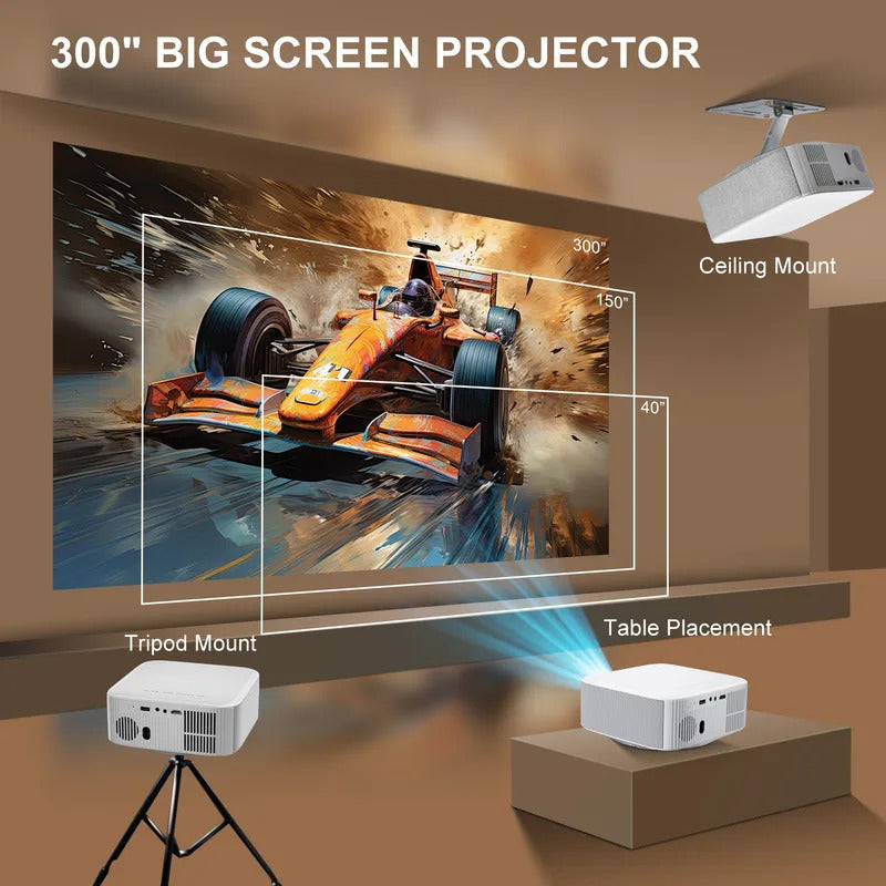 Salange Netflix Officially Licensed Android 13 P92MAX Smart 4K Projector 1080p Native Dual WiFi BT5.2 12000L Elec Focus HD Movie