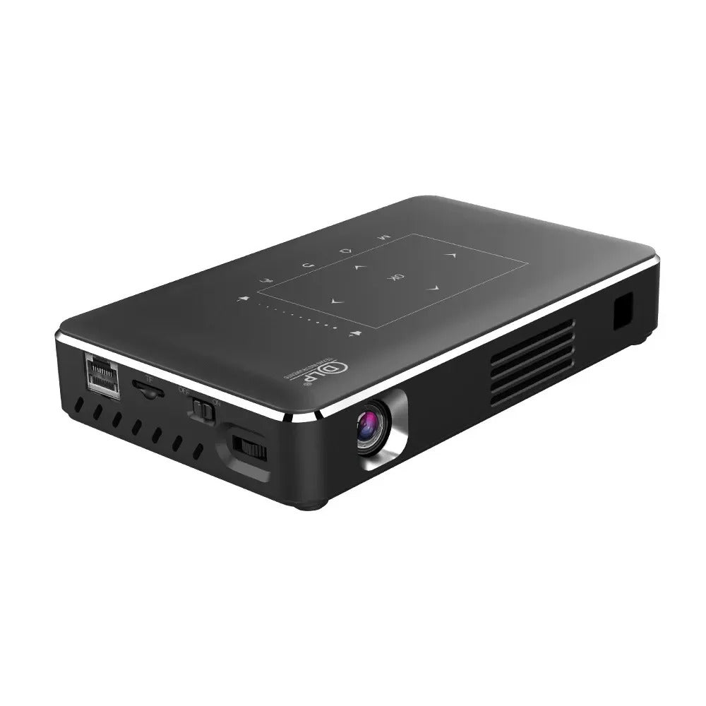 P10-II Portable DLP Android 9.0 Mini Projector Support 3D WIFI 100M RJ45 LAN Bluetooth 4.2 Home Cinema LED Video Projector 4K