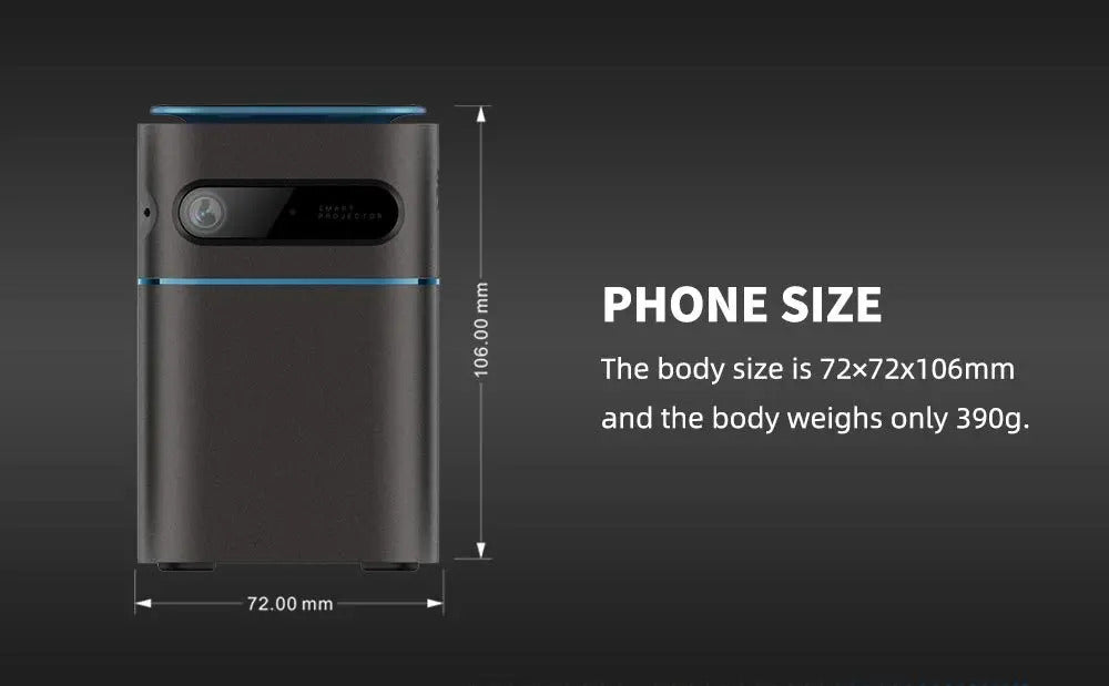 P22 DLP Protable Video Projector Pocket LED 120 ANSI Outdoor ProjectorWiFi