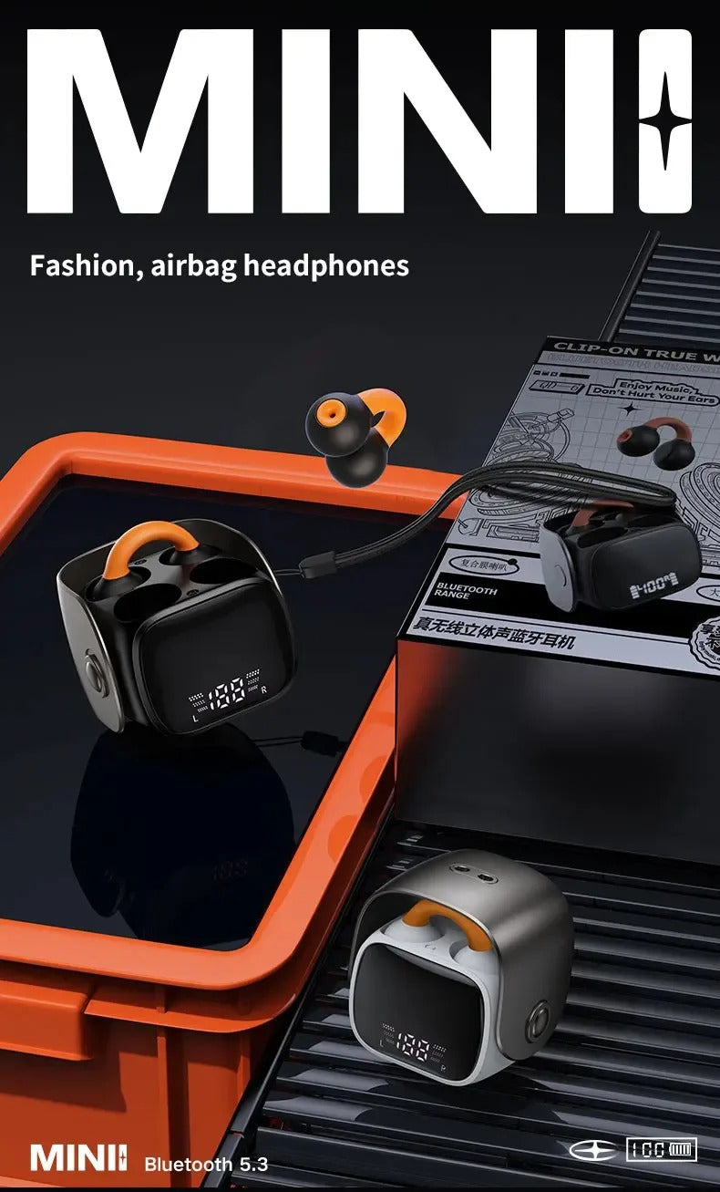 New Portable Mini Earphones Bluetooth 5.3 Earburd Wireless Headphone ENC LED SCREEN HiFi Stereo With Charging Box Gaming