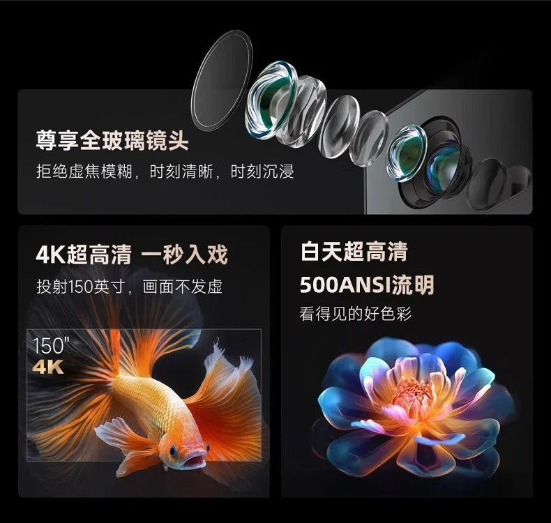 H1 projector ultra high definition household 1080P intelligent screenless WiFi direct projection white wall overseas projector