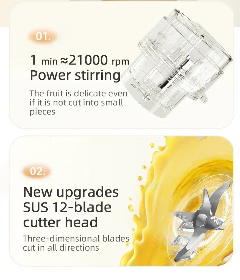 1pc  Durable ABS material, easy-to-use children juicer, suitable for making fresh juice at home.