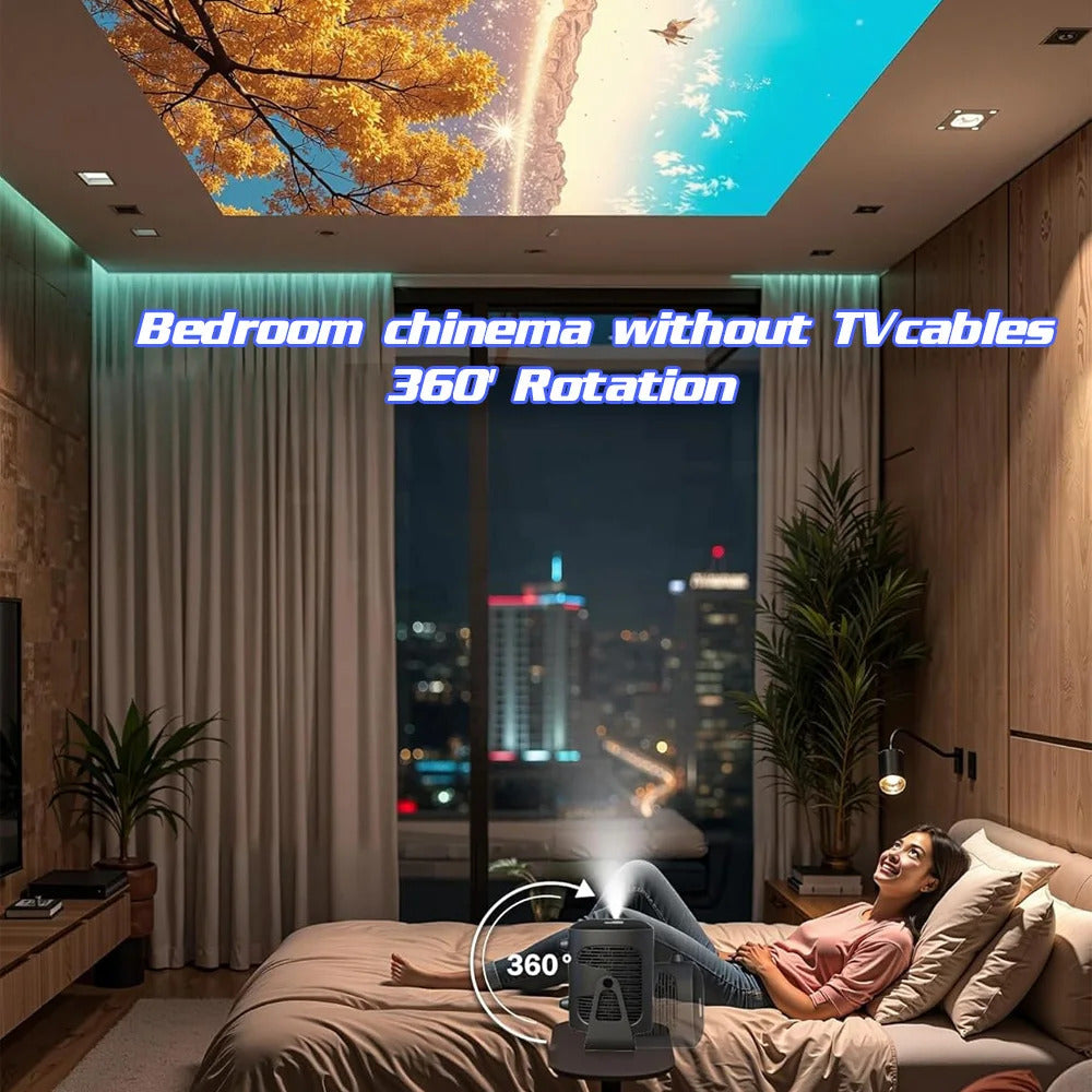 A10 Android 13 Projector Mini Home Cinema H713 BT5.2 1080P Smart 3D Portable Video Projector, HY300PRO Upgrade