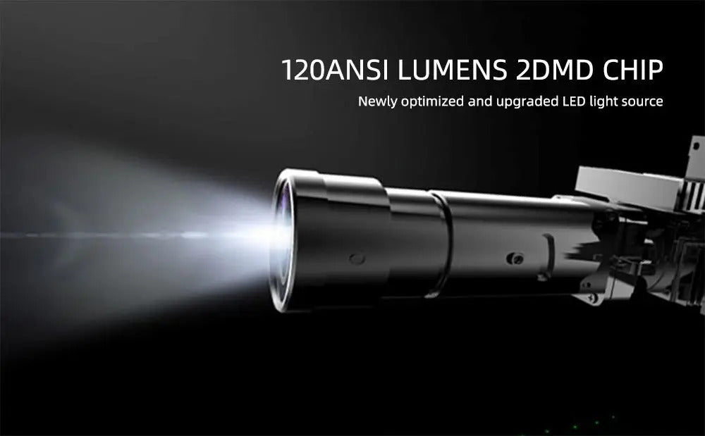 P22 DLP Protable Video Projector Pocket LED 120 ANSI Outdoor ProjectorWiFi