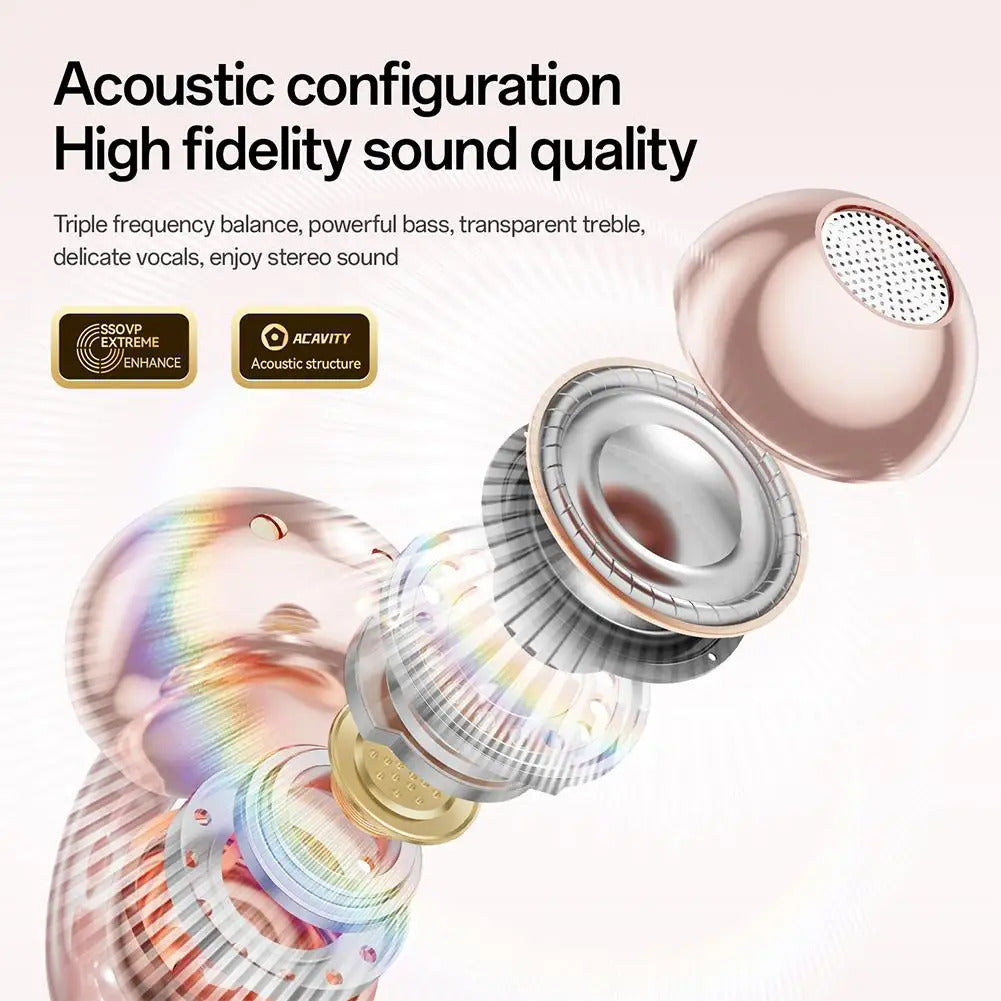 Clip Bluetooth Headphones Noise Canceling Earbuds Heart-shaped Earbuds Multifunction Bluetooth Portable Clip Ear Clip-on He C6I8