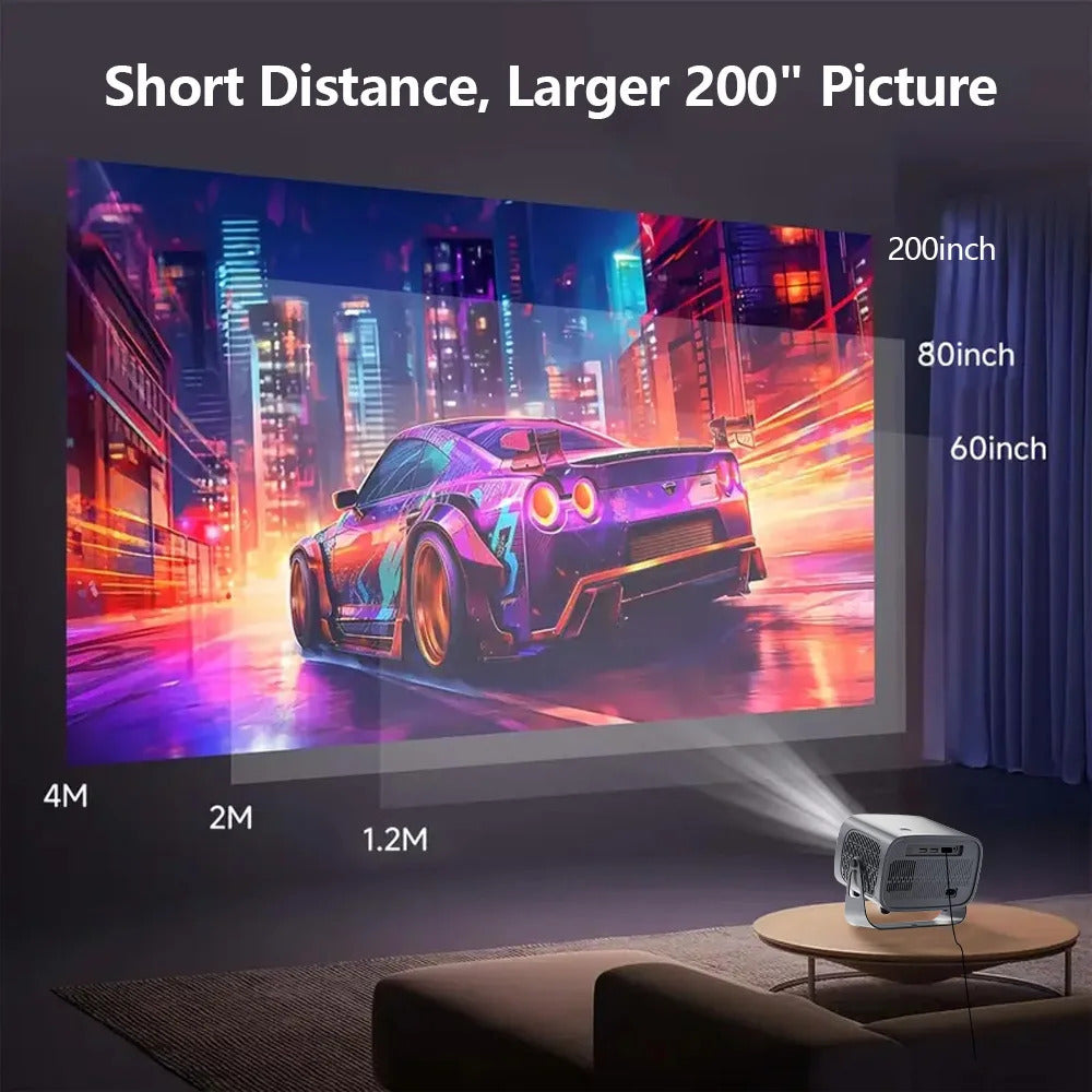 A10 Android 13 Projector Mini Home Cinema H713 BT5.2 1080P Smart 3D Portable Video Projector, HY300PRO Upgrade