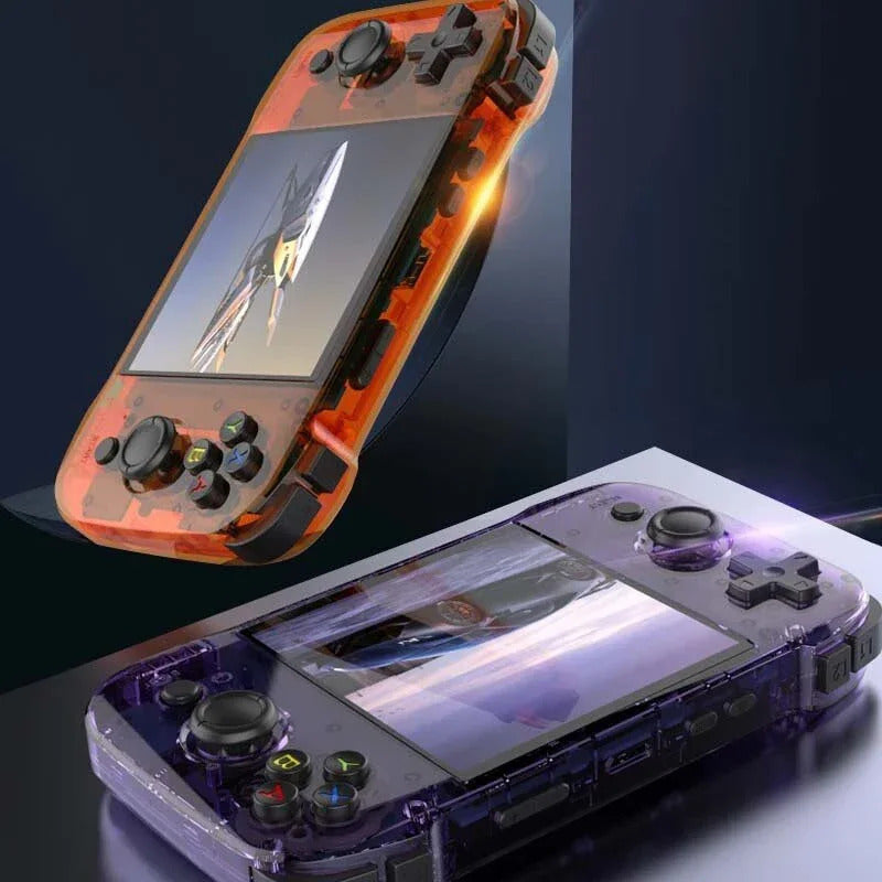 R46S 4.0inch IPS Screen Retro Handheld Game Console Linux System RK3566 Quad-core 4000mAh Battery Support 2.4G WiFi + BT