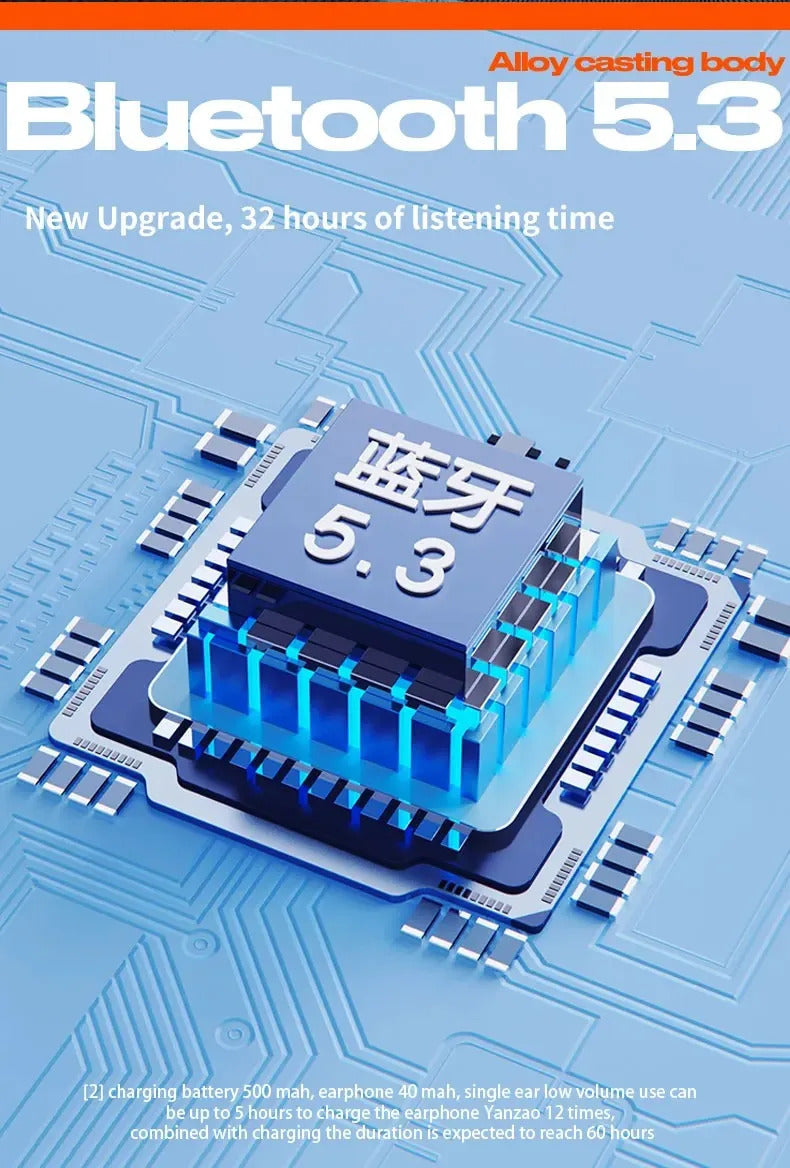 New Portable Mini Earphones Bluetooth 5.3 Earburd Wireless Headphone ENC LED SCREEN HiFi Stereo With Charging Box Gaming