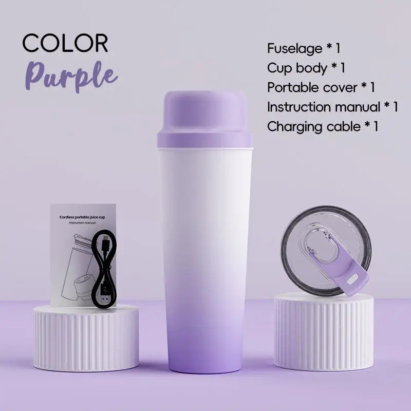 Travel Cover Small Portable Blender for Milkshakes and Smoothies, Personal Juicer, Electric Protein Shaker Cup with Insulati