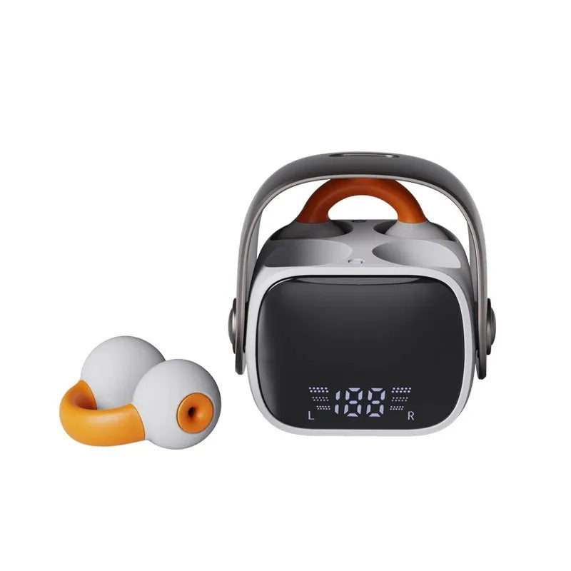 New Portable Mini Earphones Bluetooth 5.3 Earburd Wireless Headphone ENC LED SCREEN HiFi Stereo With Charging Box Gaming White