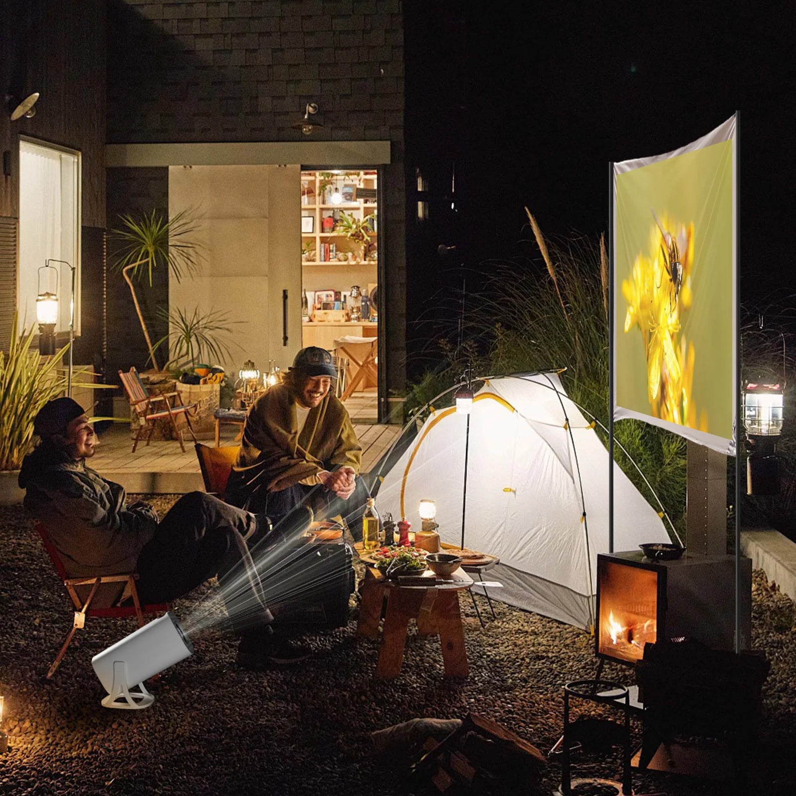 S40 Projector with WiFi 6 and Bluetooth, Projector 1080P Native 160 ANSI, Projector Compatible with Android Glow Party Supplies