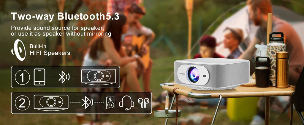 Salange Netflix Officially Licensed Android 13 P92MAX Smart 4K Projector 1080p Native Dual WiFi BT5.2 12000L Elec Focus HD Movie