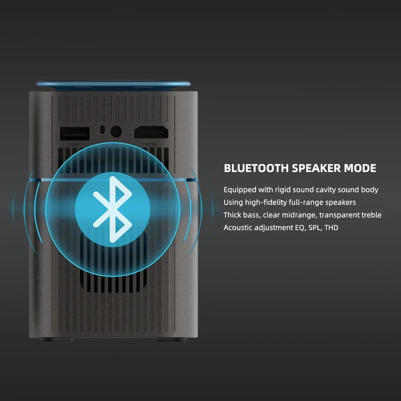 P22 DLP Protable Video Projector Pocket LED 120 ANSI Outdoor ProjectorWiFi