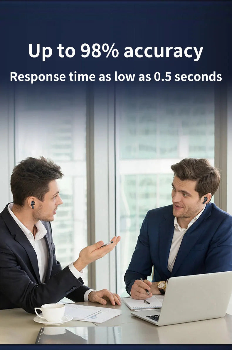 New ai headphones c11 bluetooth translation headphones in-ear charging compartment ows adjustable angle ear-hook sports headphon