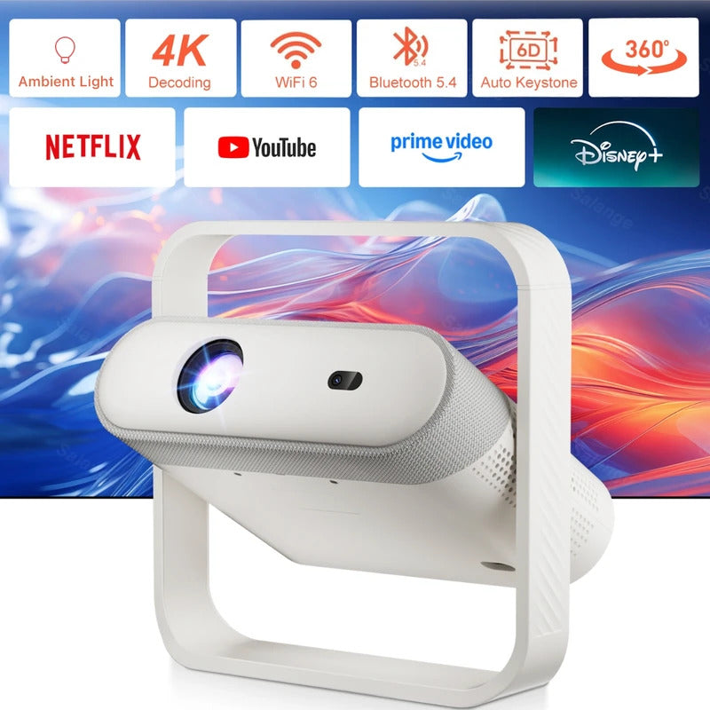 P40 Portable Projector 4K HD Native 1080P 500 ANSI Support Dolby Audio for Cinema Outdoor 2026 New LCD Proyector